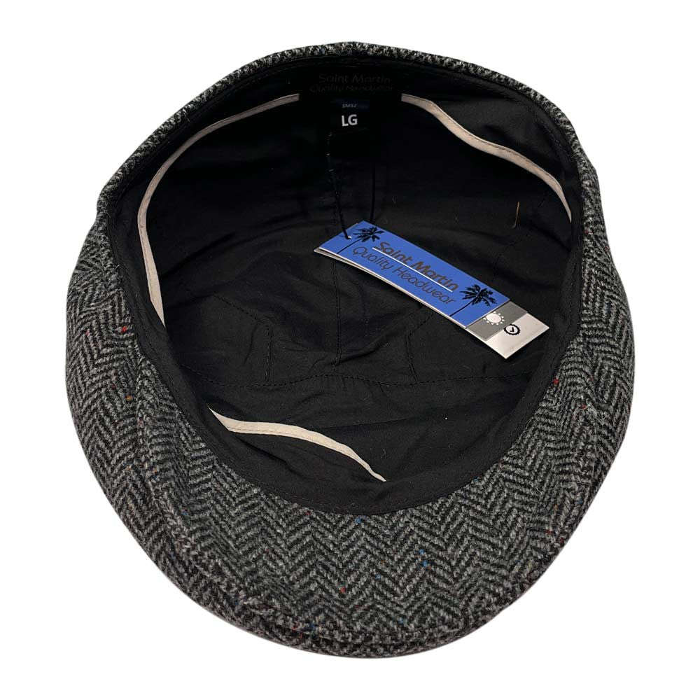 Saint Martin - Wool Herringbone Flat Cap