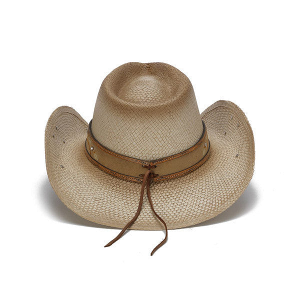 Stampede Hats - Beige Western Hat with Hibiscus Flower and Floral Filigree