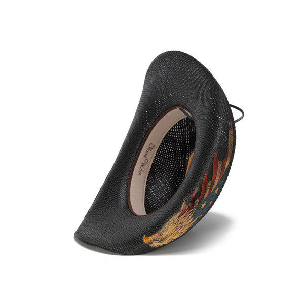 Stampede Hats - Black Vintage Eagle USA Cowboy Hat