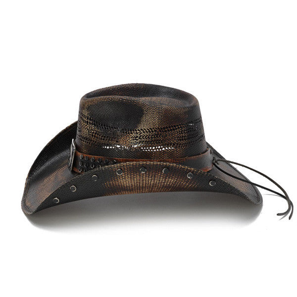 Stampede Hats - Studded Black Stain Lone Star Western Hat