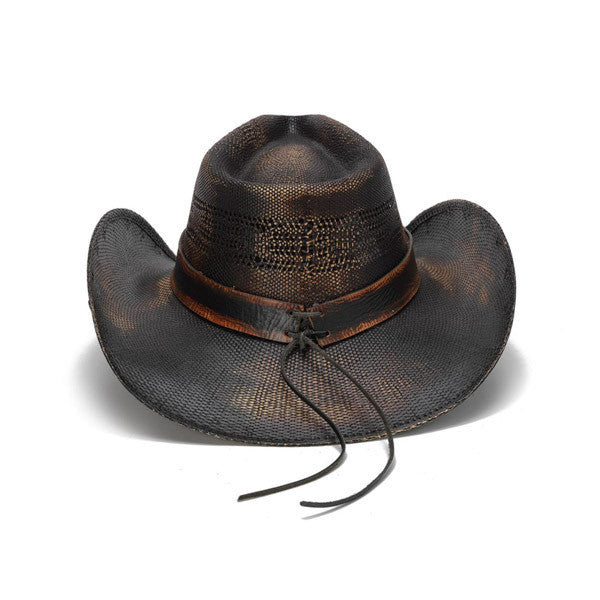 Stampede Hats - Studded Black Stain Lone Star Western Hat
