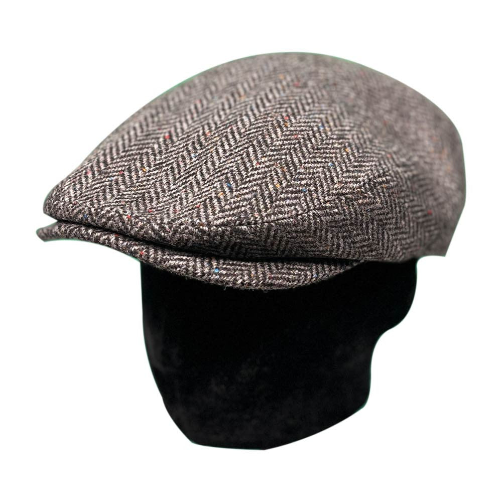 Saint Martin - Wool Herringbone Flat Cap