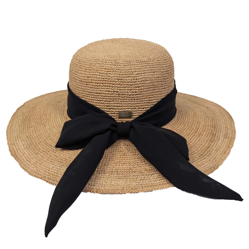 Sforza - Crochet Raffia Sun Hat with Bow