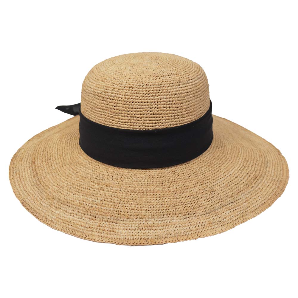 Sforza - Crochet Raffia Sun Hat with Bow