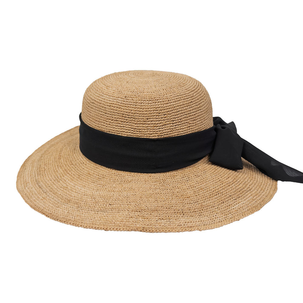 Sforza - Crochet Raffia Sun Hat with Bow