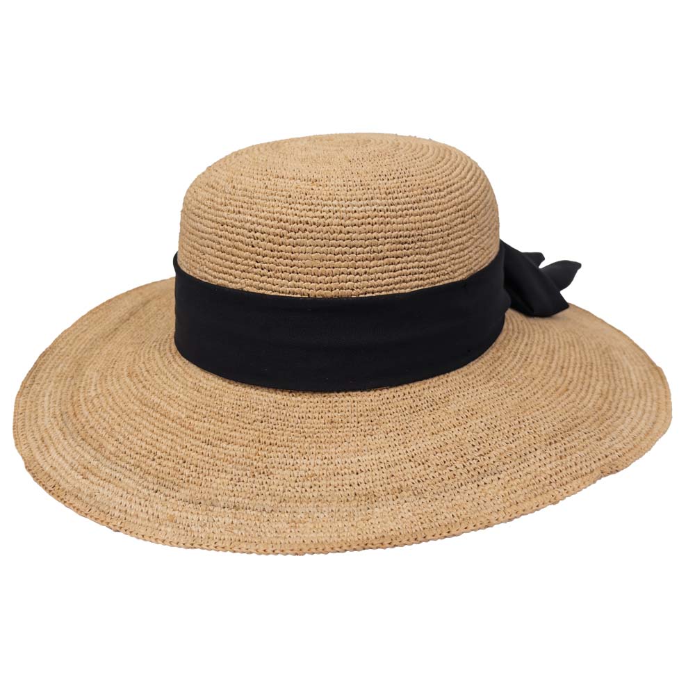 Sforza - Crochet Raffia Sun Hat with Bow