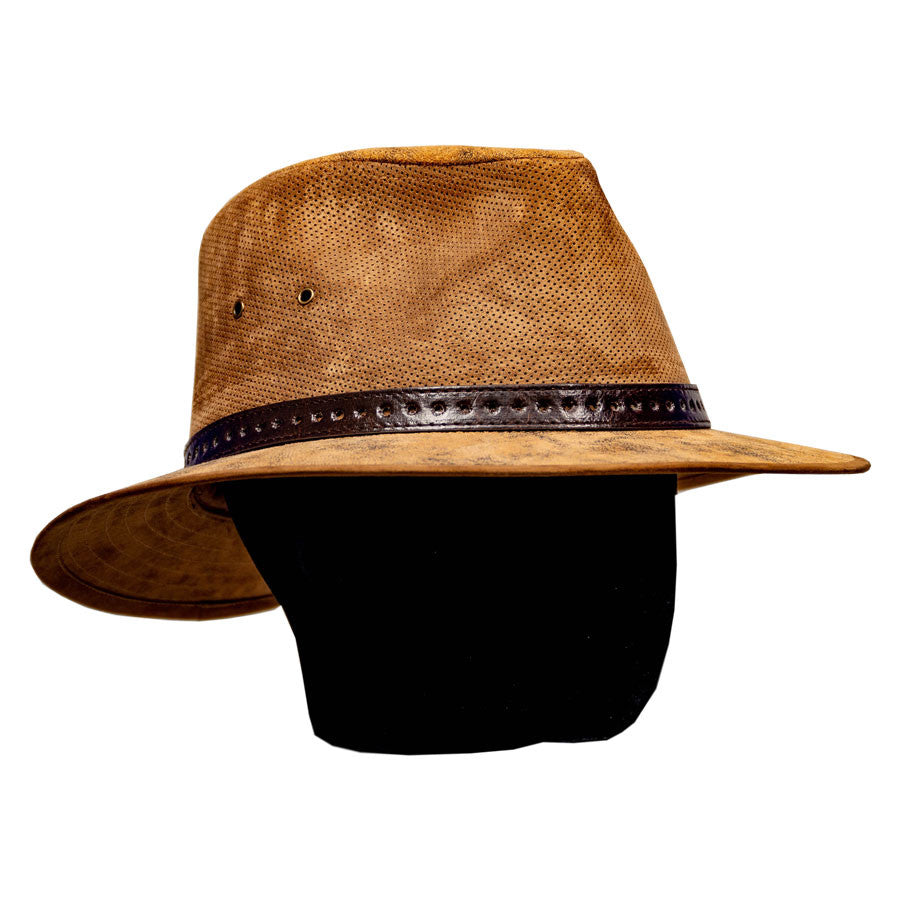 Saint Martin - Distressed Leather Fedora