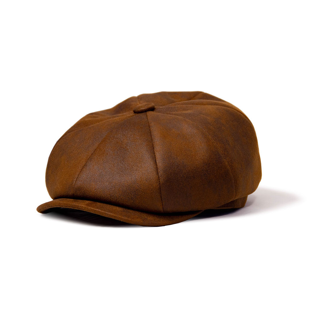 Saint Martin - Faux Leather Newsboy Cap