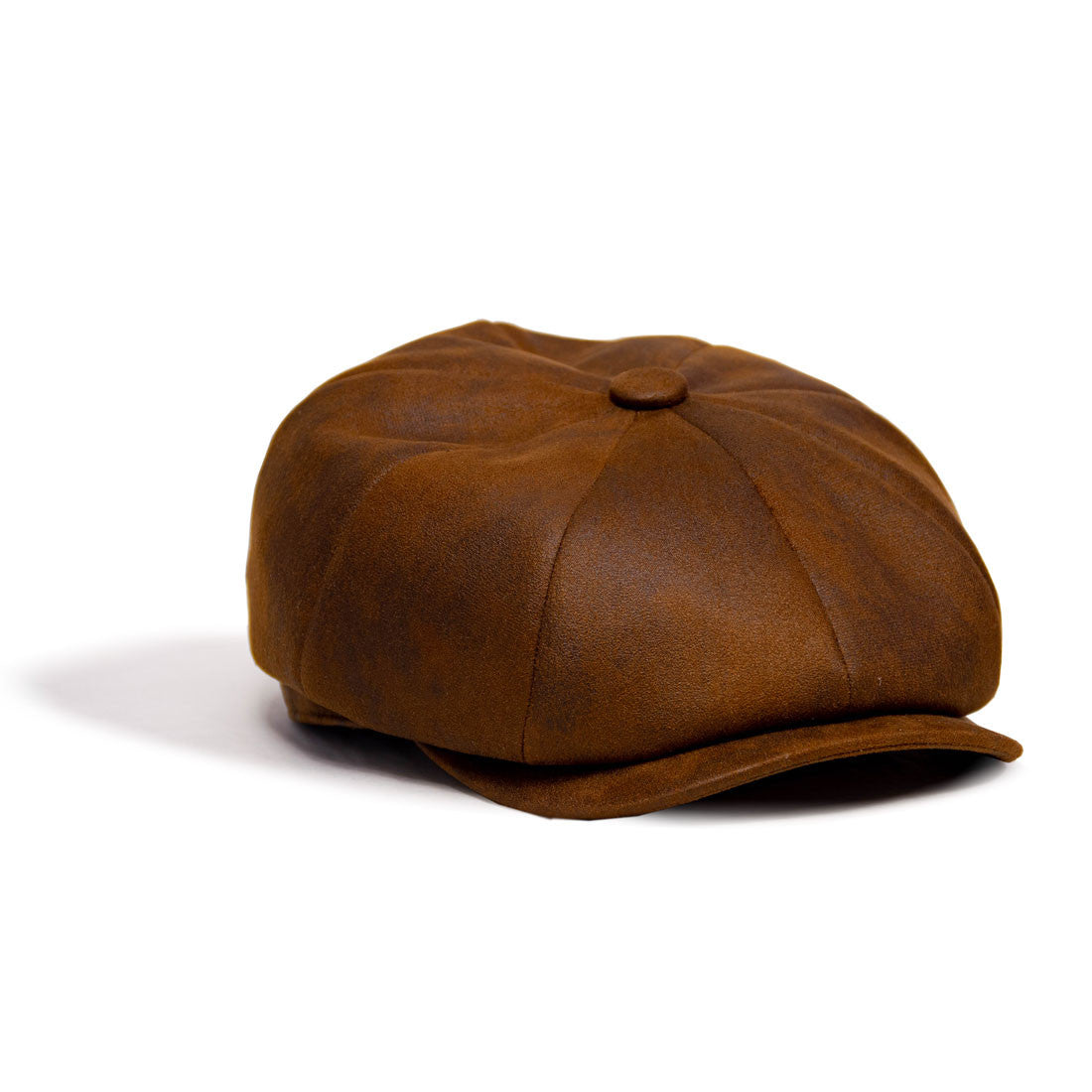 Saint Martin - Faux Leather Newsboy Cap